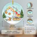 2 x Excavator Christmas Ornament 2025, Heavy Equipment Gifts for Construction Workers, Ceramic Ornament for Christmas Decorations, Unique Excavator Gifts for Men Boys Girls