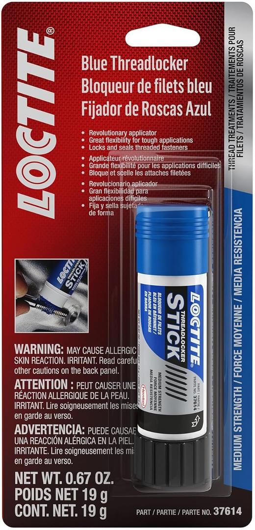 Loctite 504466 All-Purpose Medium Strength Anaerobic Threadlocker Stick, Blue, 19-Gram