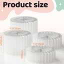 HeiMma 4 Pack Buffet Risers, FOLDABLE Accordion Food Display Risers for Dessert Table,Dessert Table Display Set, White Cardboard Cylinder Cake Cupcake Stands for Party, Multi-height, 12in Round