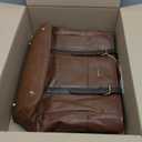 LOVEVOOK Laptop Tote Bag for Women,Vintage Leather Work Tote Bag for Women, 15.6 Inch Computer Briefcase Bag,Waterproof Teacher Business Office (Earthy Brown With Dark Brown)