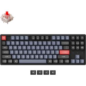 Keychron K8 Pro QMK/VIA Wireless Mechanical Keyboard, Hot-Swappable Aluminum Frame TKL Custom Programmable Keyboard with RGB Backlit, Gateron G Pro Red Switch