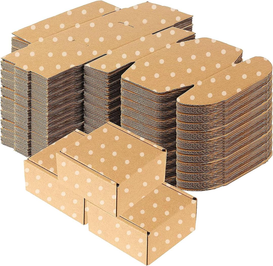25 Pack Small Shipping Boxes - Corrugated Cardboard Mailers, Gift & Craft Packing, Jewelry Shipping (4" x 4" x 2")