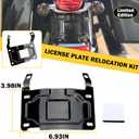 Upgrade License Plate Relocation Bracket for Harley-Davidson | Limited edition | Fits 1986-2025 Harley Softail/Touring | Dark night Black Aluminum | Rear Lower Position | Custom Style