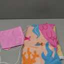 Joiedomi Kids Beach Towels with Hood for 3-10 Years Boys Girls Mermaid Hooded Toddler Bath Towel Poncho Absorbent Quick Dry Soft Microfiber Swim Robe with Backpack Lightweight 30"x30" for Beach Pool