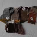 Anlisim Merino Wool Hiking Socks for Women Thermal Winter Warm Boot Work Cushion Socks 5 Pairs