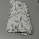 VOGOL Tie-up Valance for Kitchen Windows Tie Up Curtains for Windows Blue Leaf Print Adjustable Balloon Shades Rod Pocket Curtain Panels Valances for Cafe, 52x18, One Piece