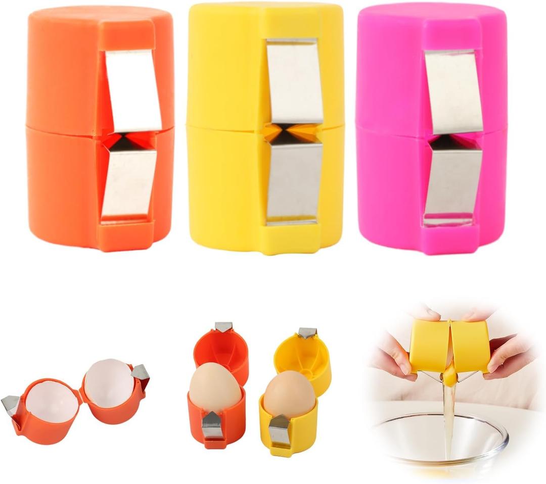 3pcs Egg Shell Opener, Egg Peeler Tool Set,Egg Separator for Raw Eggs, Hard Boiled Egg Peeler,Kitchen Gadgets for Bakers PrepThe metal sheet is removable, making it easy to install and clean