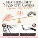 LASHVIEW Upgrade Magnetic Eyelashes with Applicator,Reusable Soft Magnetic Eyelashes Natural Look, No Glue Needed,Easy to Wear and Remove,RC24PDark Brown