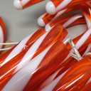 COOLWUFAN 12 Pack Christmas Candy Cane Pathway Markers, 22'' Candy Cane Christmas Decorations Pathway Lights Outdoor with 72 Warm Lights for Xmas Holiday Party Walkway Patio Garden Yard Lawn Decor