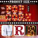 Aurelema Popcorn 6.3" Light up Letters Sign Party Decorations Battery Powered Marquee Lighted Sign LED Alphabet Letter Lights for Christmas Night Party Birthday Home Tabletop Decor Supplies Xmas Gift