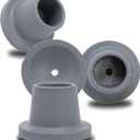 Replacement Feet for Shower Chair Bath Seat, shower stools and transfer bench, non-skid Shower Bench and Tub Transfer Benches Rubber Suction Cup Feet, Metal Insert Reinforced(Pack of 4) (1" I.D, Grey)