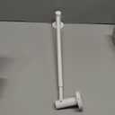 Adjustable Single Towel Bar 16 to 27.6 Inch, iMomwee Oil Rubbed White Finished Stainless Steel Bath Towel Holder, Wall Mounted Towel Rail for Bathroom Kitchen Washroom, 1" Diameter Towel Rod with Hook