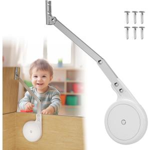 1 Pack Toy Box Hinges Soft Close Hinges for Wooden Box, Smooth Close Lid Support Kit, with Easy Installation Template, 105 Degree Open Angle