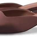 Adrizzlein Mule Heels for Women Square Toe Kitten Heel Satin Mules Closed Toe Low Heel Slides Sandals Summer Dress Shoes (Size:8)