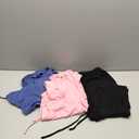 Sweetyweee 3 Pack Women's Lounge Pants Cozy Wide Leg Yoga Pants Casual Drawstring Loose Baggy Sweatpants with Pockets(Black, Denim Blue, Light Pink, Medium)