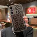 MOWIME Compatible with Samsung Galaxy A13 5G Case with Card Holder, Cheetah Print Shockproof Soft TPU Protective Cover Women Girls, Anti Scratch Wallet Case for Galaxy A13 5G 6.5 Inch, Brown