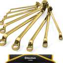 DURATECH Offset Box Wrench Set, Metric, 9-Piece, 6-23mm, 75-Degree, CR-V Steel, Titanium Plating with Pouch