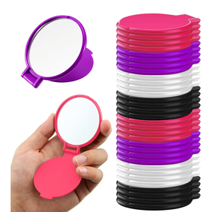 Yalikop 36 Pcs Compact Mirror Bulk Portable Round Makeup Mirror Mini Foldable for Purse Women Travel Daily Use Mother‘s Day Gifts (Pink,Purple,Black,White)