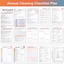 2pcs Adhd Cleaning Planner for Adults Women Teens Adhd Cleaning and Organizing Planner Cleaning Schedule and Checklist Notebook List Daily Weekly Monthly for Home Chore Chart Adhd Daily Planner