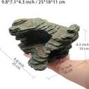 relaqcc Turtle Basking Platform Shale Scape Step Ledge, Reptile Ladder Resting Terrace Aquarium Decor, Great for Reptiles, Amphibians, Frogs, Small Turtle