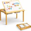 Montessori Sensory Table & Art Easel for Kids & Toddlers | Folding Extendable Legs & Storage Bins, Magnetic Boards & Tiles, Light Box Included | Space-Saving Indoor/Outdoor Play