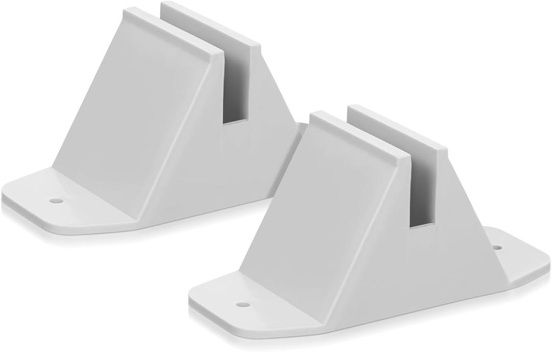 HOMSFOU Fence Base 2-Pack 4.92 Inch Durable Privacy Screen Stand Feet for Room Divider Support Garden Fence Post Anti-Tip Bracket for Home and Outdoor Use