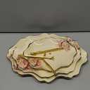 Fanquare 3-Tier Floral Royal Cupcake Stand, Vintage Fruit Plate with Gold Trim, Dessert Stand for Birthday, Wedding, Tea Party