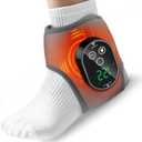 Foot Massager for Pain Relief, Foot Renew Ankle Massager, Ankle Heating Pad Heated Brace Wrap with 4 Heat Levels and 3 Vibration Modes for Women Men (Grey)