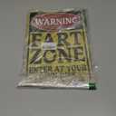 Tin Sign Metal Wall Poster Fart Zone Warning Enter at your own Risk Decoration Plaque for Business Home Bar Room Garage Garden Man Cave Funny Alert Style 8x12 Inch