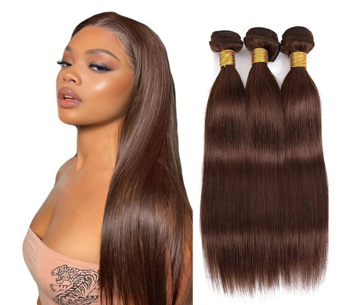 18 20 22 Inch Bundle Chocolate Brown Straight Human Hair Bundles Raivide