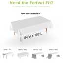URMONA Plastic Tablecloth Disposable, 4 Pcs - 54" x 108" Table Cloth Rectangle Table, Waterproof, Suitable for Parties, Picnics, Weddings, and Camping(Black)
