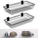 Slatwall Baskets Large 2-Pack 24"x12"x4", Slatwall Accessories