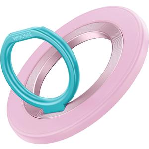 SYNCWIRE Magnetic Phone Ring Holder for MagSafe, 360° Rotation Cell Phone Grip Stand Finger Ring Kickstand Two-Sided Magnet Compatible with iPhone 17 Pro Max 16 15 14 13 12 MagSafe Accessories