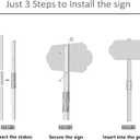 Heavy Duty No Soliciting Sign for House - All Metal Construction No Soliciting Yard Sign - 14" x 7" - Aluminum - with 28" Stake (Gold)