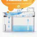 ODSD Cat Water Fountain, App Monitoring Wastewater Separation & No Filter Cotton, Pet Water Fountain with 101oz/3L Large Capacity Tank, Wireless Automatic Water Dispenser for Cats Indoor, 2.4G Wi-Fi