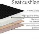 ESMING Driver and Passenger Car Seat Cushion for Full Back and Seat-Black