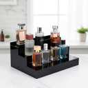 Cologne Organizer for Men, 3-Tier Perfume Display Stand - Fragrance Shelf & Holder, Great Gift for Man, Black
