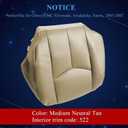 NLQR Tan Driver & Passenger Bottom & Top Lean Back Replacement Leather Seat Covers & Driver Side Foam Cushion fit for Chevy GMC Tahoe Suburban Avalanche Yukon Silverado Sierra 2003 2004 2005 2006