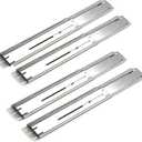 Universal Adjustable Grill Gurner Covers, Flavorizer Bar, Heat Tent, Heat Plate Shields, Flame Tamer for Gas Grill Replacement Parts, Extends 11.75" up to 21" L（4 Pcs)