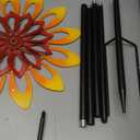 Sunflower Wind Spinners, 360 Degrees Swivel Metal Wind Sculptures, 62" Garden Pinwheels for Yard Lawn Patio Decor (Medium)