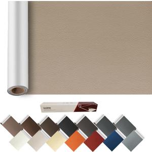 ILOFRI Self Adhesive Leather Tape 60X17 inch, Durable Leather Repair Patch, Vinyl and Leather Repair Kit for Couches, Car Seats, Boat Seats, Sofa, Vinyl Upholstery, Chair, Bench - Ivory Brown #1