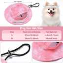 Small Summer T-Shirts Set Include Adjustable Pet Hat with Ear Holes Breathable Hawaiian Dog Shirt Heart Shape Sunglasses Beach Outfit Set for Puppy Small Medium Pets Dog Cat(Pink,M)