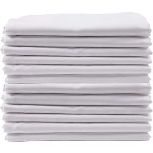 KAF Home Brushed Microfiber Pillow Cases Bulk Pack, Control Allergies and Ensure Sound Sleep, Set of 12, White