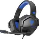 NUBWO N16 Gaming Headsets for Xbox, PS5, PS4, PC, NS, Mac - Over Ear Headphones with Microphone, Stereo Sound, Wired Xbox Headet with 3.5mm Audio Jack (BlackBlue)