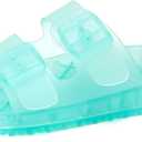 FUNKYMONKEY Women's Comfort Slides Double Buckle Adjustable EVA Flat Sandals (8)