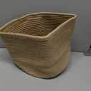 Dahey Jute Rope Plant Basket Modern Woven Storage Basket for 10" Indoor Planter, Decorative Flower Pots Cover Laundry Bin with Handle Rustic Home Decor, Beige