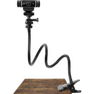 Pipishell 25 Inch Webcam Stand, Flexible Desk Mount Clamp Gooseneck Stand for Logitech Webcam C960 C930e C930 C920 C920S C922x C922 Brio 4K C925e C615 and Other Devices with 1/4" Thread-PIWS01