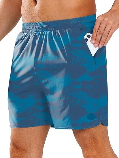 NORTHYARD Mens Swim Trunks 5" Beach Swim Shorts Quick Dry Bathing Suit with Mesh Liner Packable, Scale, 2XL