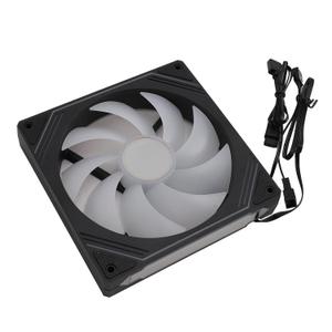 ARGB PC Fans Chassis Fan 140x140x25mm Synchronized Light Quiet Heat Dissipation Cooling Fan for CPU Sink PC Case Reverse for Maximum Cooling ﻿ (Regular Black) 3-Pack