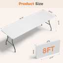 Sweetcrispy 8 FT Folding Picnic Table, Easy to Fold and Store